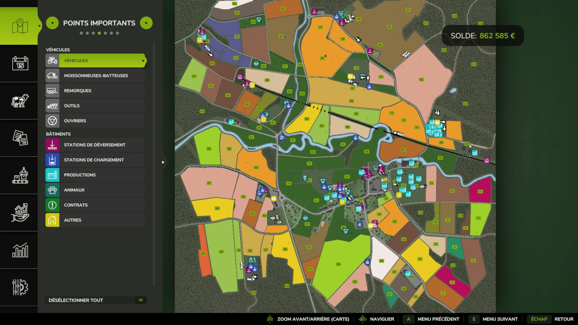 Mapa Pallegney